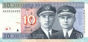 10 Litu banknotas 2007m, aversas https://www.manokolekcija.lt