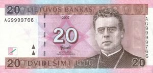 20 Litu banknotas 2007m, aversas https://www.manokolekcija.lt