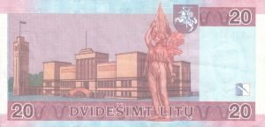 20 Litu banknotas 2007m, aversas https://www.manokolekcija.lt