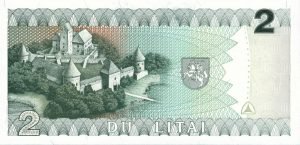 2 Litu banknotas 1993m, reversas https://www.manokolekcija.lt