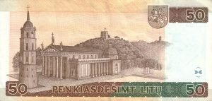 50 Litu banknotas 2003m, reversas https://www.manokolekcija.lt