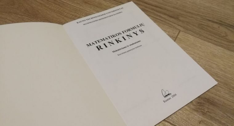 Knyga Matematikos formulių rinkinys moksleiviams ir studentams