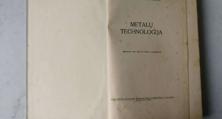 „Metalu technologija“ knyga