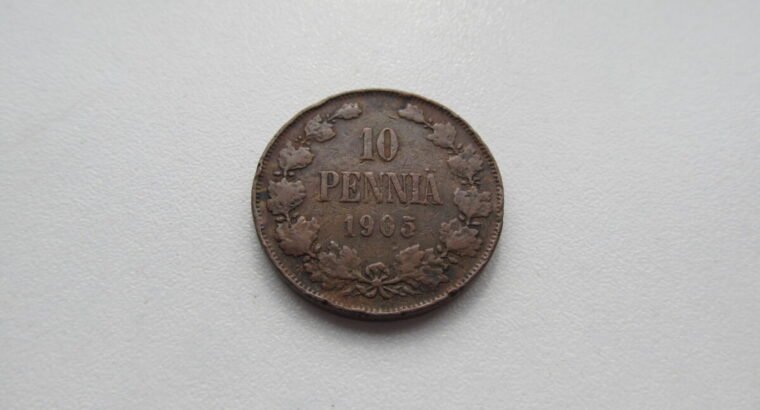 10 pennia , Rusija Suomija , 1905