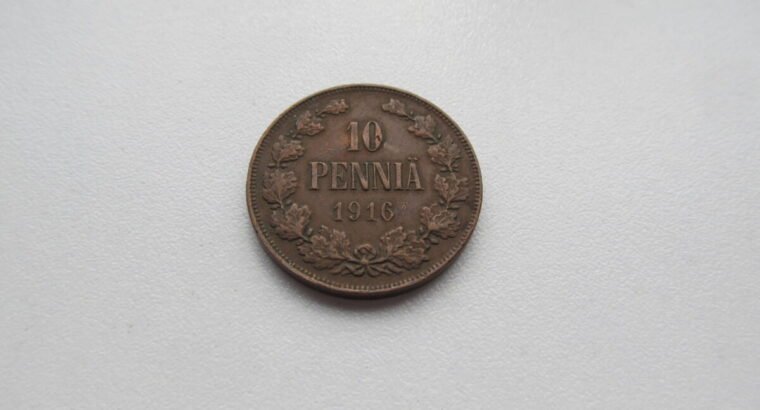 10 pennia , Rusija Suomija , 1916