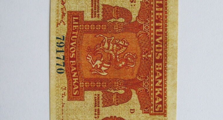 1 litas , Lietuva , 1922 lapkritis