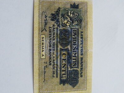 20 centu , Lietuva , 1922 lapkritis